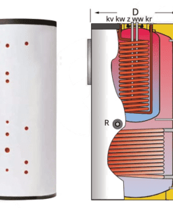 CV-800-P/DUO smaltovaný ocelový zásobník pro TUV, 8 bar