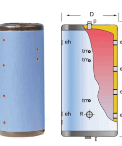 G-80-I/F akumulační nádoba z uhlíkové oceli, 6 bar