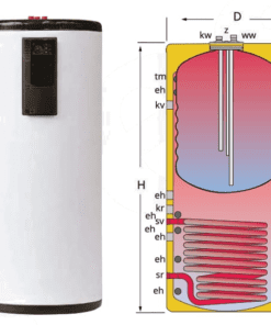 GX6-P600 nerezový zásobník pro TUV, 8 bar