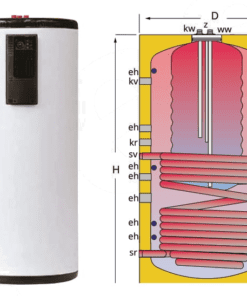 GX6-P800 nerezový zásobník pro TUV, 8 bar