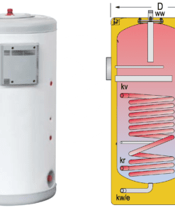 CV-110-M1S smaltovaný ocelový zásobník pro TUV, 8 bar