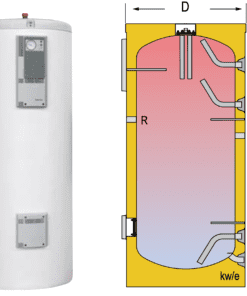 CV-1000-R smaltovaný ocelový zásobník pro TUV, 8 bar